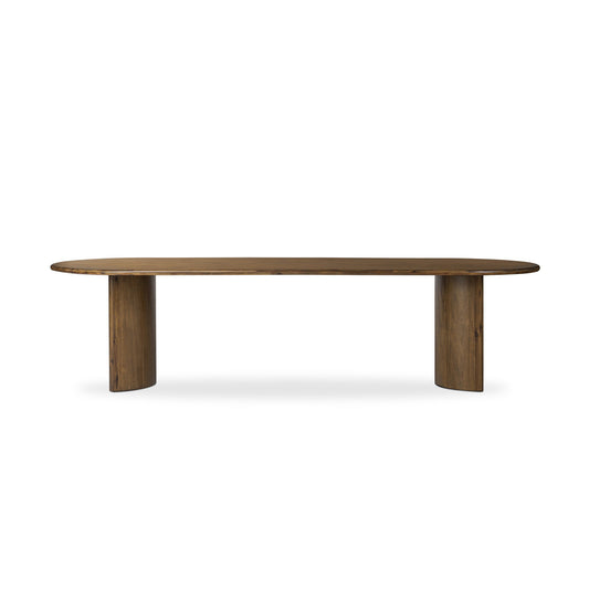 Paden dining table seasoned brown acacia