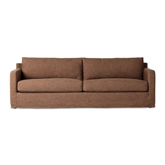 Hampton slipcover sofa antwerp cafe