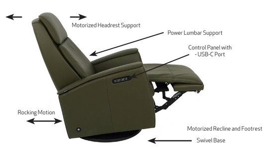 Chair crown pw large magnet charger 3 motors martini olive 555