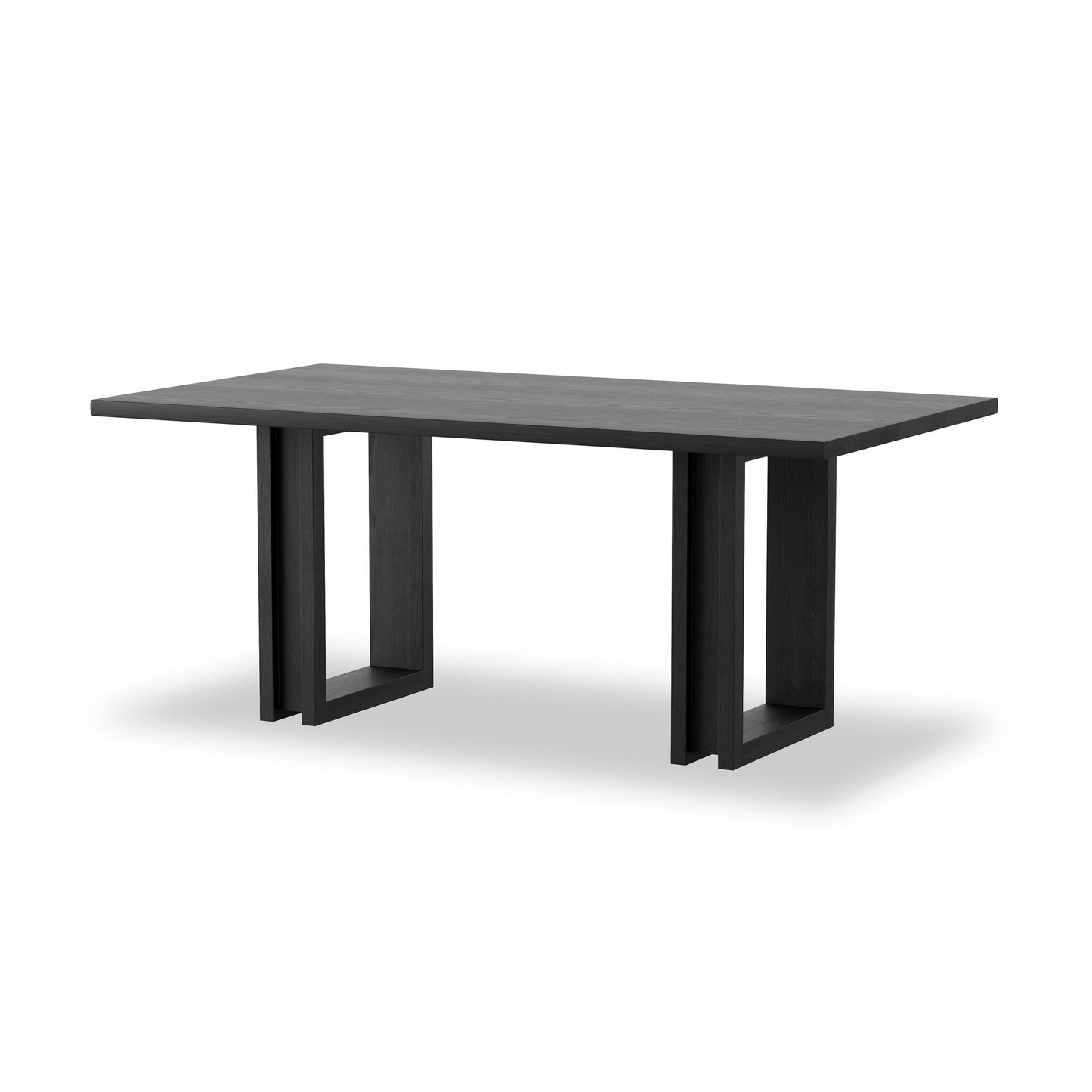 Dining table carmel black wash