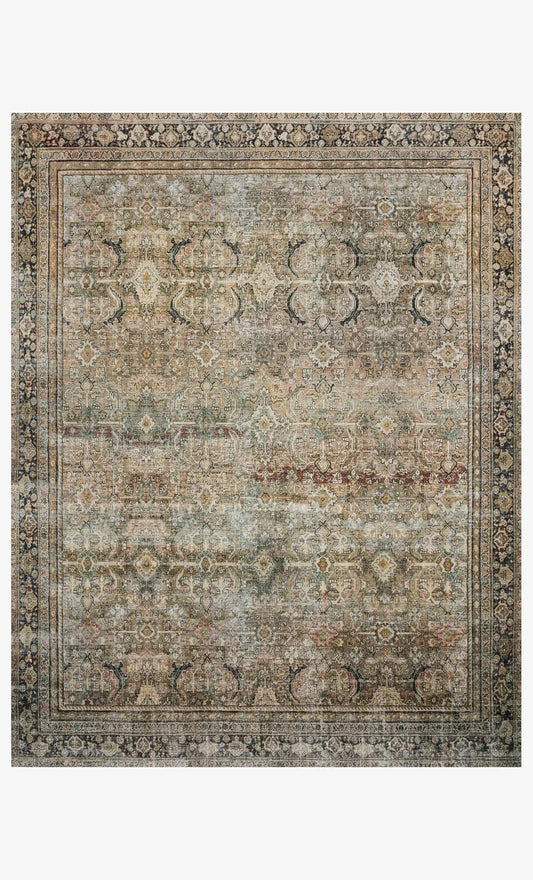 Area rug layla olive / charcoal 5' x 7'6