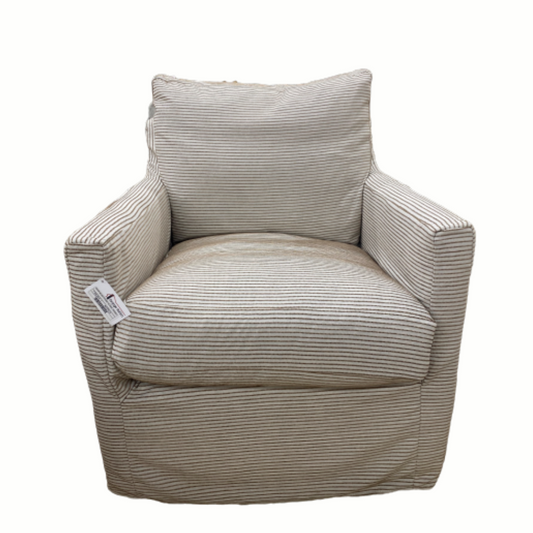 Chair miles xl swivel/glider standard with feather blend cushion wiley oxford body fabric grade 5