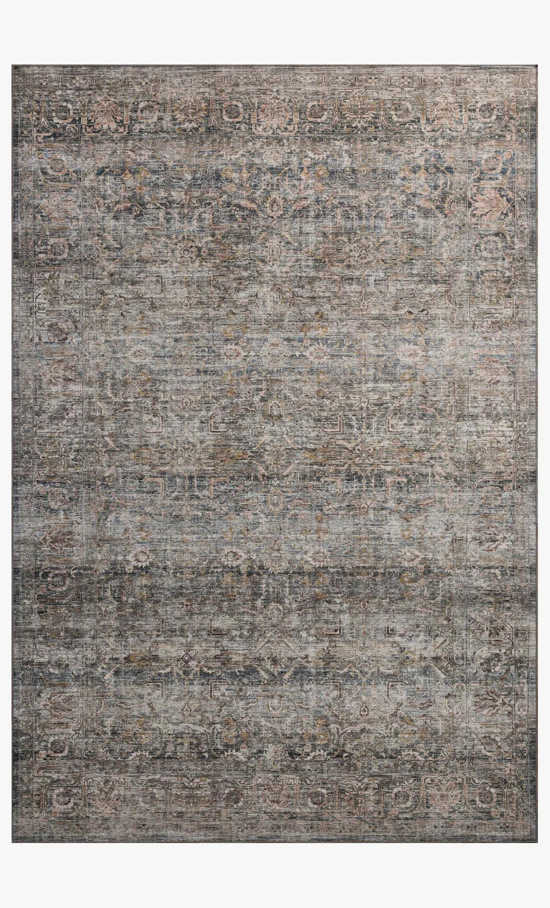 Carpette josie al dove/ gold 5'0 x 7'6